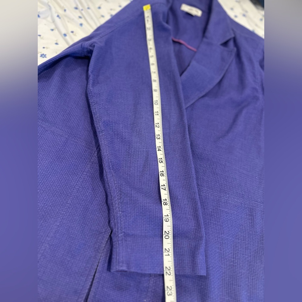 VTG 80s Christian Dior women's Sz:10 purple cotton woven Lightweight blazer - Picture 5 of 11